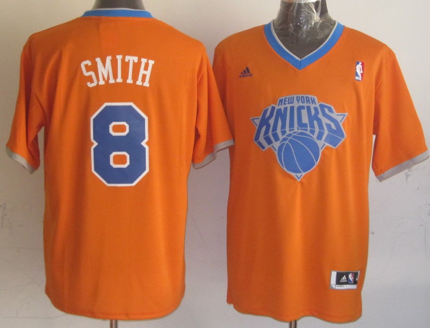 2014 Christmas adidas NBA New York Knicks #8 JR Smith Orange Jersey
