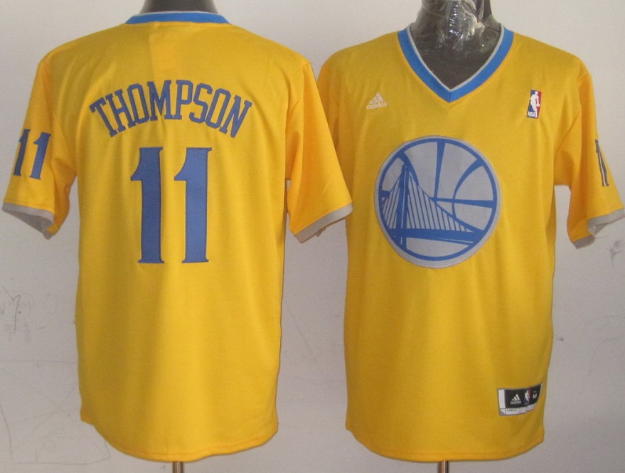 2014 Christmas NBA Golden State Warriors #11 Klay Thompson Yellow Jersey