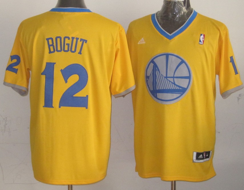 2014 Christmas NBA Golden State Warriors #12 BOGUT  Yellow Jersey