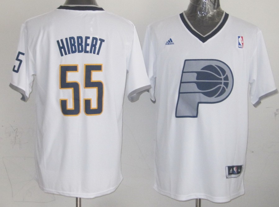 2014 Christmas Adidas Indiana Pacers #55 Roy Hibbert NBA White Jersey