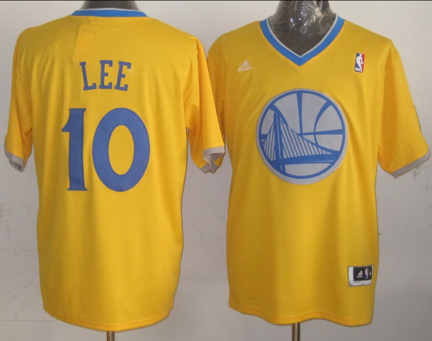 2014 Christmas NBA Golden State Warriors #10 Lee Yellow Jersey