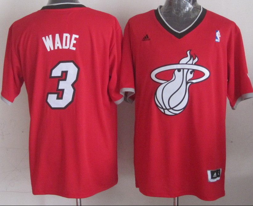 2014 Christmas NBA Miami Heat #3 Wade Red Jersey