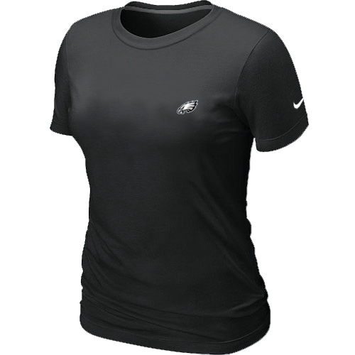 Philadelphia Eagles Chest embroidered logo womens T-Shirt black