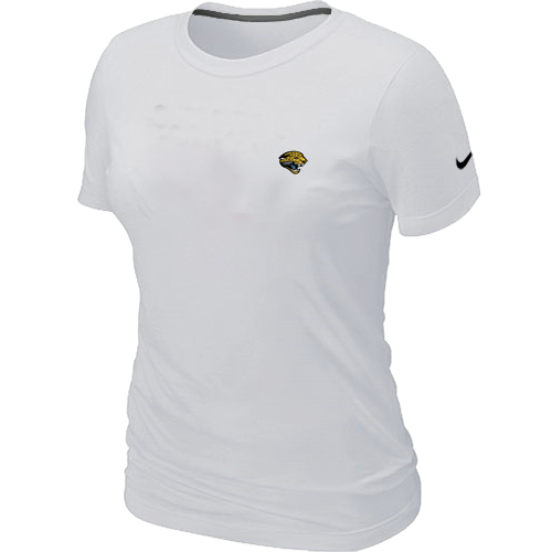 Jacksonville Jaguars Chest embroidered logo womens T-Shirt white