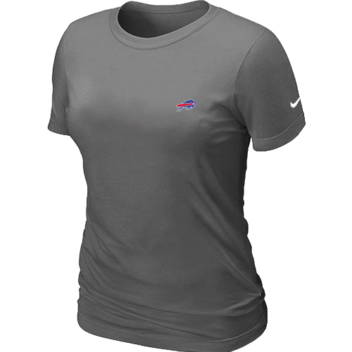 Buffalo Bills Bills Chest embroidered logo womens T-ShirtD.Grey