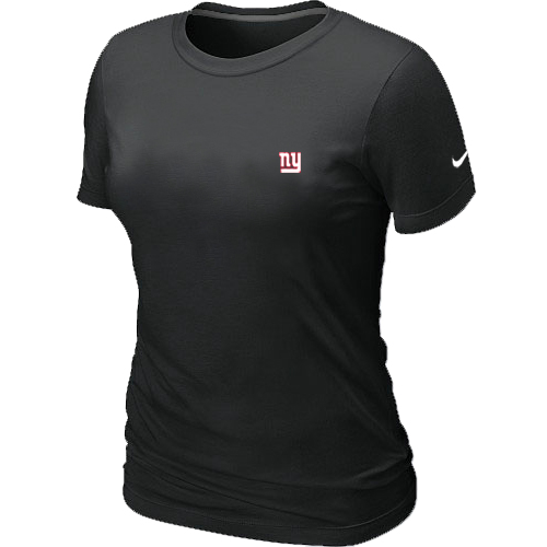 York Giants Sideline Chest embroidered logo womens T-Shirt black