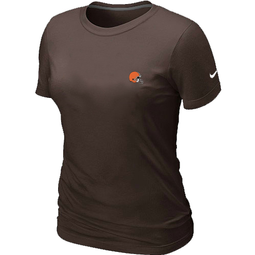 Cleveland Browns Bills Chest embroidered logo womens T-Shirt brown