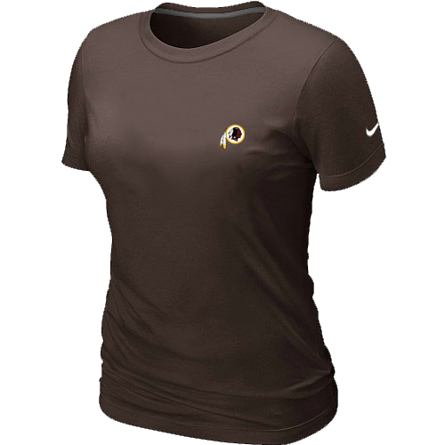 Nike Washington Redskins Chest embroidered logo womens T-Shirt brown