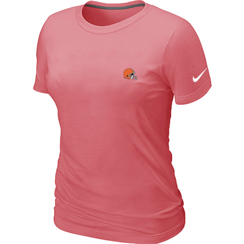 Cleveland Browns Bills Chest embroidered logo womens T-Shirt pink