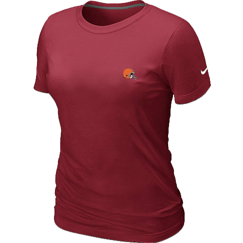 Cleveland Browns Bills Chest embroidered logo womens T-Shirt red