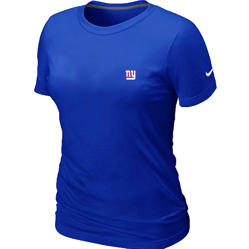 York Giants Sideline Chest embroidered logo womens T-Shirt blue