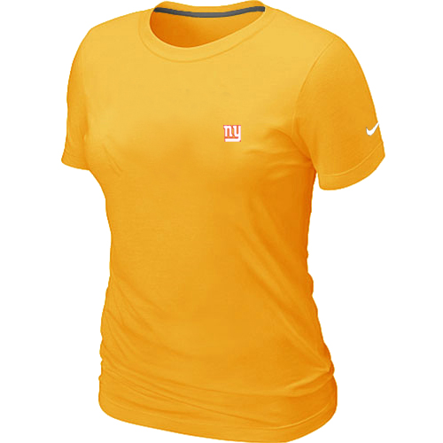 York Giants Sideline Chest embroidered logo womens T-Shirt yellow