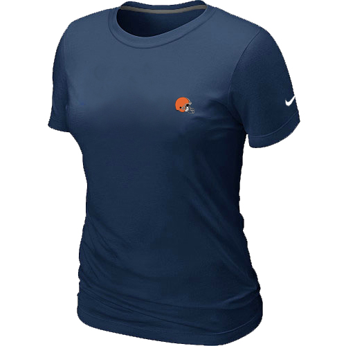 Cleveland Browns Bills Chest embroidered logo womens T-ShirtD.Blue