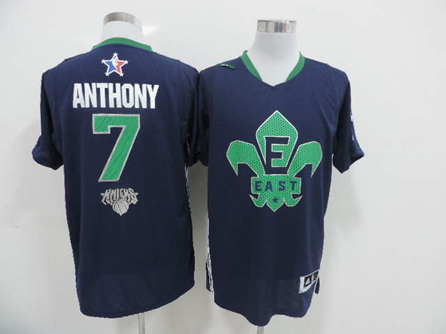 2014 All Star NBA New York Knicks White #7 Anthony Jersey Blue