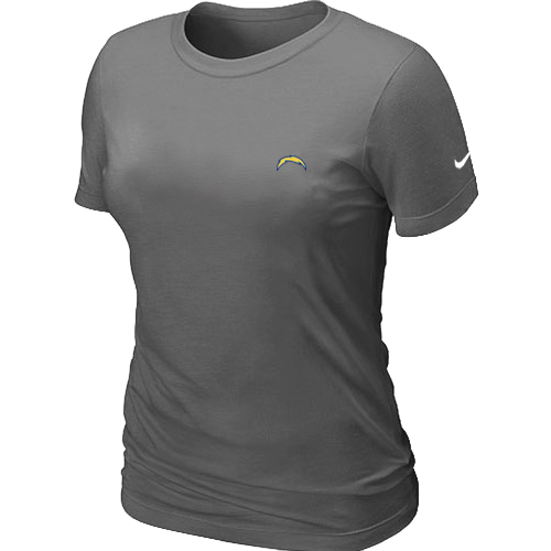 Nike San Diego Chargers Chest embroidered logo womens T-Shirt D.Grey