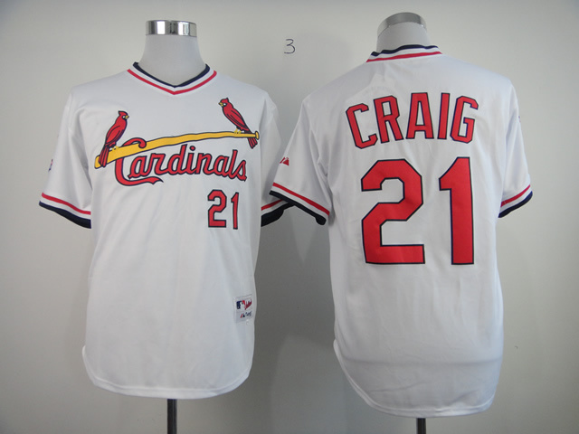 St. Louis Cardinals #21 Allen Craig 1982 Turn Back The Clock Jersey.