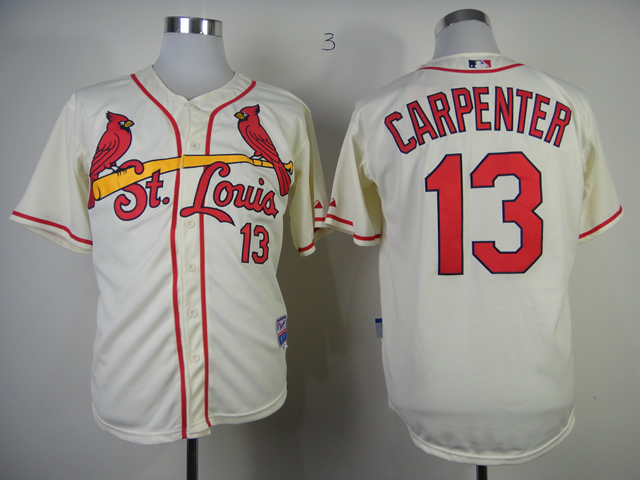 MLB St. Louis Cardinals #13 Carpenter Cream Jersey