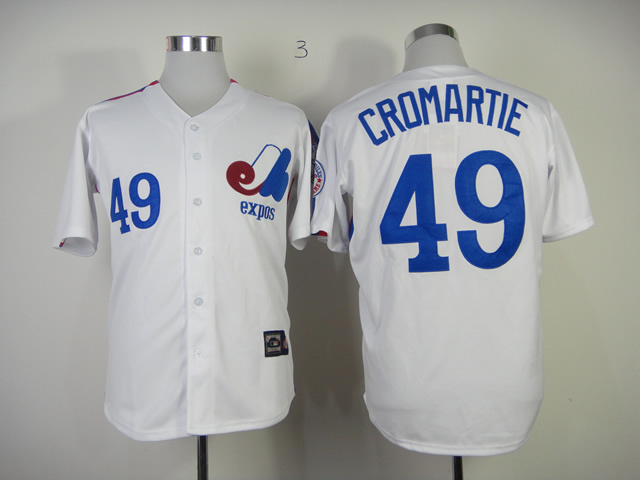 MLB Montreal Expos #49 Cromartie White MLB Jersey