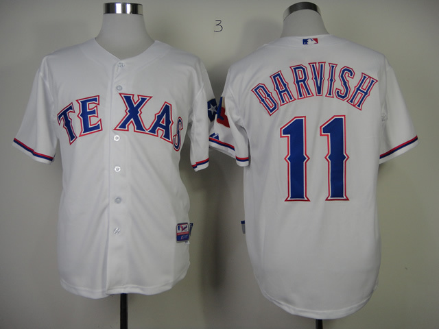 MLB Texas Rangers #11 Darvish White Jersey