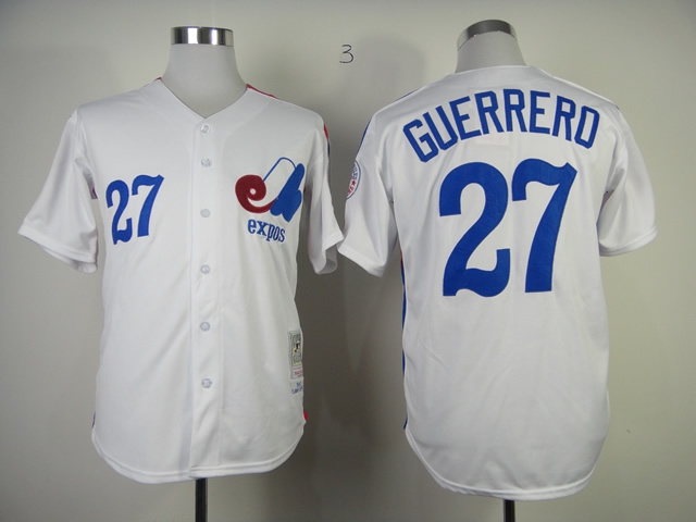 MLB Montreal Expos #27 Guerrero White Jersey