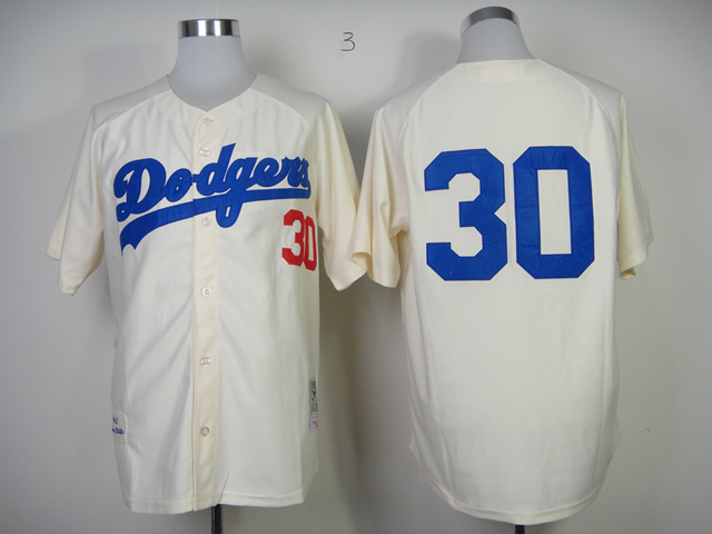 MLB Jerseys Los Angeles Dodgers #30 1995 Throwback Cream Jersey