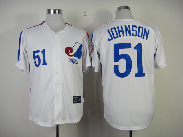 MLB Montreal Expos #51 Johnson White MLB Jersey