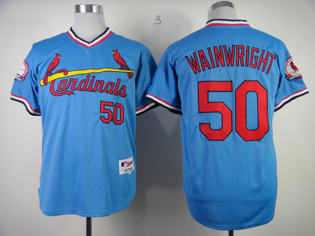 St. Louis Cardinals #50 Adam Wainwright 1982 Turn Back The Clock Jersey