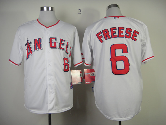 MLB Los Angeles Angeles #6 David Freese White Jersey