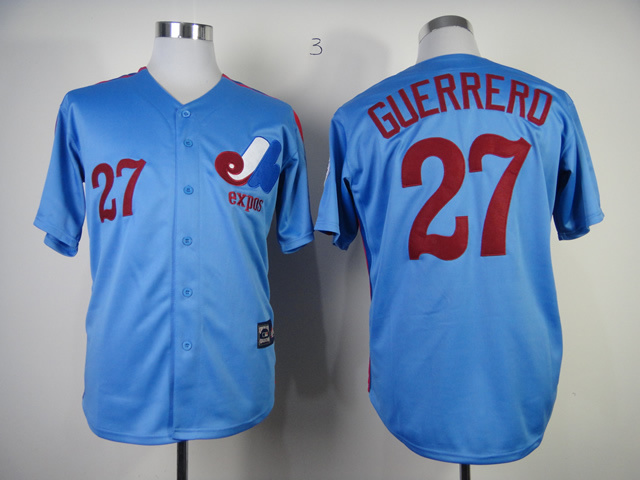 MLB Montreal Expos #27 Guerrero Blue Jersey