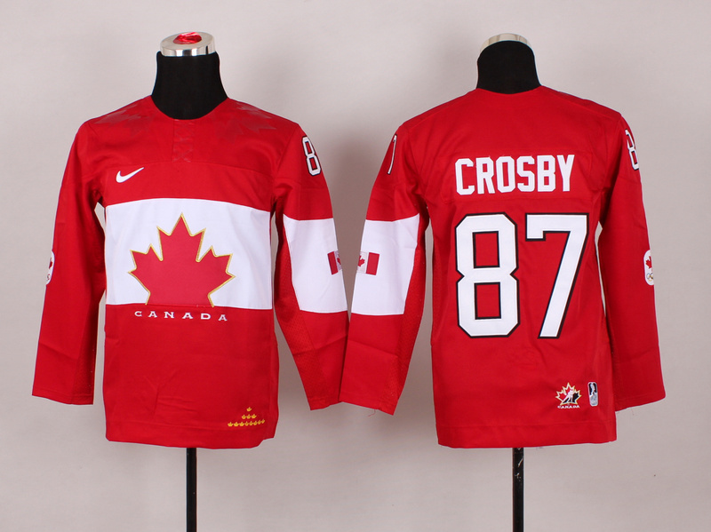 2014 Olympic Canada #87 Crosby Youth Red Jersey