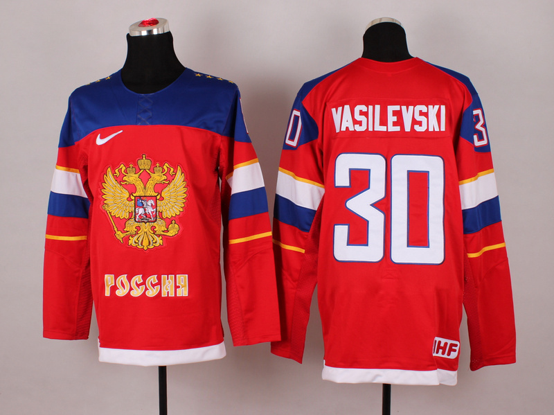 2014 Olympic #30 Vasilevski Women Red Jersey