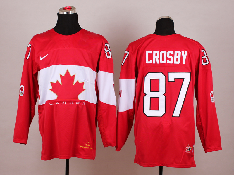 2014 Canada Olympic Style #87 Crosby Red Hockey Jersey