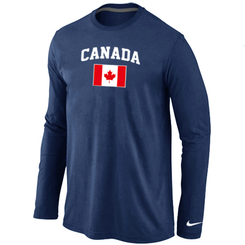 Nike 2014 Olympics Canada Flag Collection Locker Room Long Sleeve T-Shirt D.Blue
