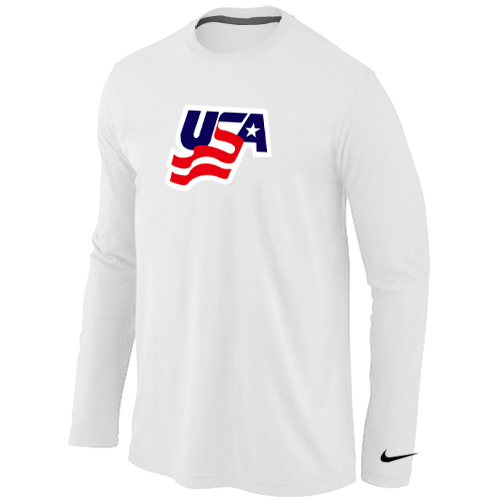 Nike USA Graphic Legend Performance Collection Locker Room Long Sleeve T-Shirt White