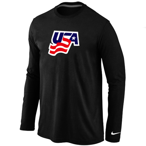 Nike USA Graphic Legend Performance Collection Locker Room Long Sleeve T-Shirt Black