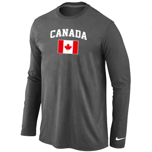 Nike 2014 Olympics Canada Flag Collection Locker Room Long Sleeve T-Shirt D.Grey