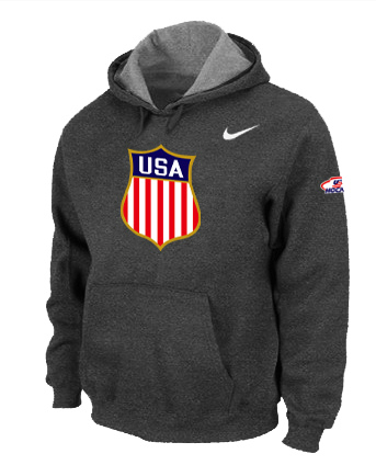 Nike Team USA Hockey Winter Olympics KO Pullover Performance Hoodie D.Grey