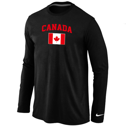 Nike 2014 Olympics Canada Flag Collection Locker Room Long Sleeve T-Shirt Black