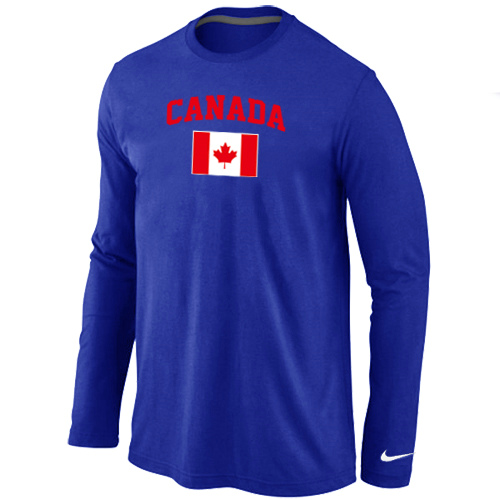 Nike 2014 Olympics Canada Flag Collection Locker Room Long Sleeve T-Shirt Blue