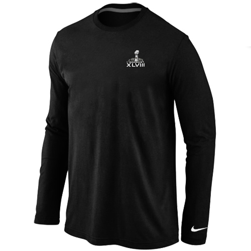 Nike Seattle Seahawks Super Bowl XLVIII Champions Trophy Collection Locker Room Long Sleeve Black