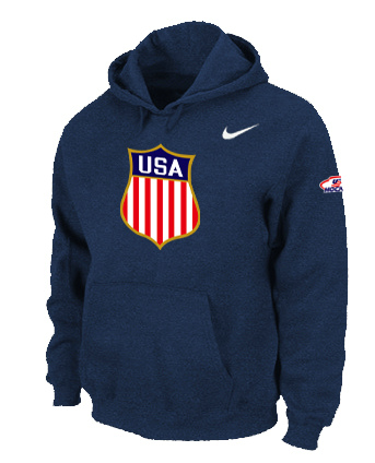 Nike Team USA Hockey Winter Olympics KO Pullover Performance Hoodie D.Blue