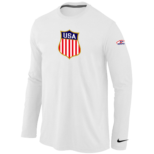 Nike Team USA Hockey Winter Olympics KO Collection Locker Room Long Sleeve T-Shirt White