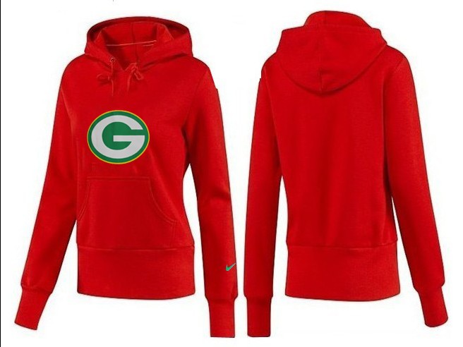 Nike Green Bay Packers Red Color Hoodie for Women