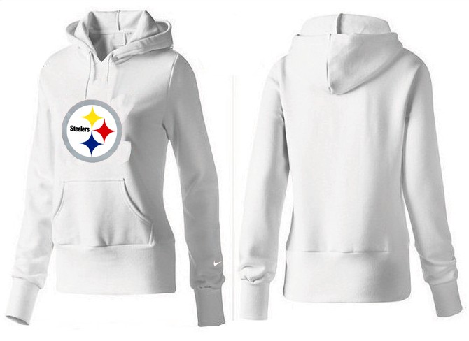 New Pittsburgh Steelers White Hoodie for Women
