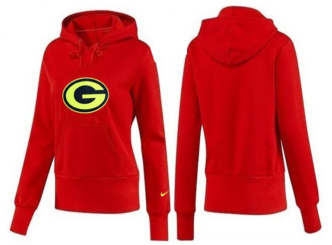 Nike Green Bay Packers Red Hoodie Women