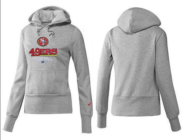 Nike San Francisco 49ers Logo Grey for Women Hoodie