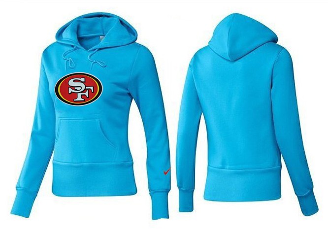 Nike San Francisco 49ers Logo Light Blue Women Hoodie