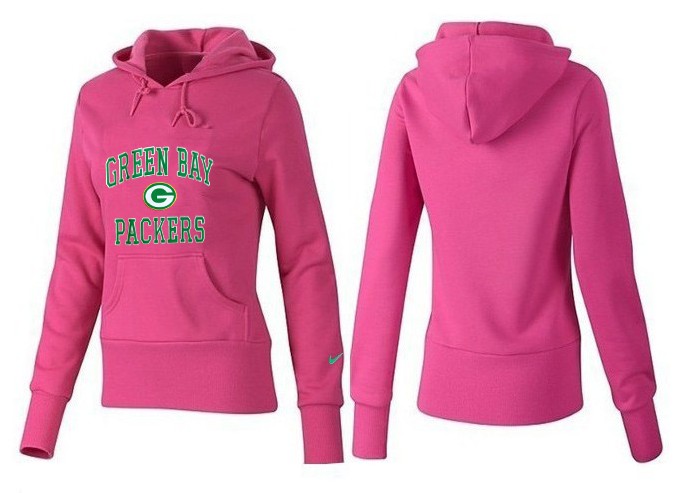 Nike Green Bay Packers Women Pink Color Hoodie