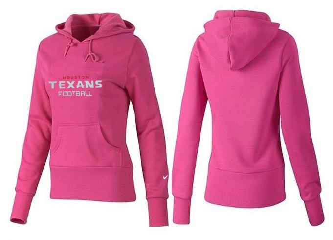 Nike Houston Texans Pink Color Women  Hoodie