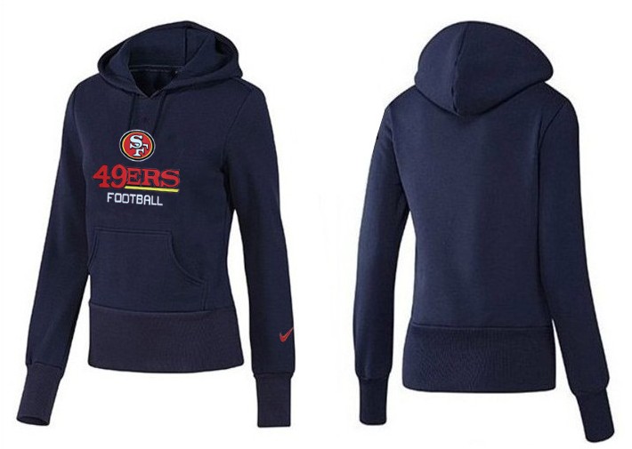 Nike San Francisco 49ers Logo Dark Blue Women Hoodie